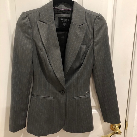 Guess puff sleeve blazer suit jacket size XS Vintage Y2k - Picture 1 of 8